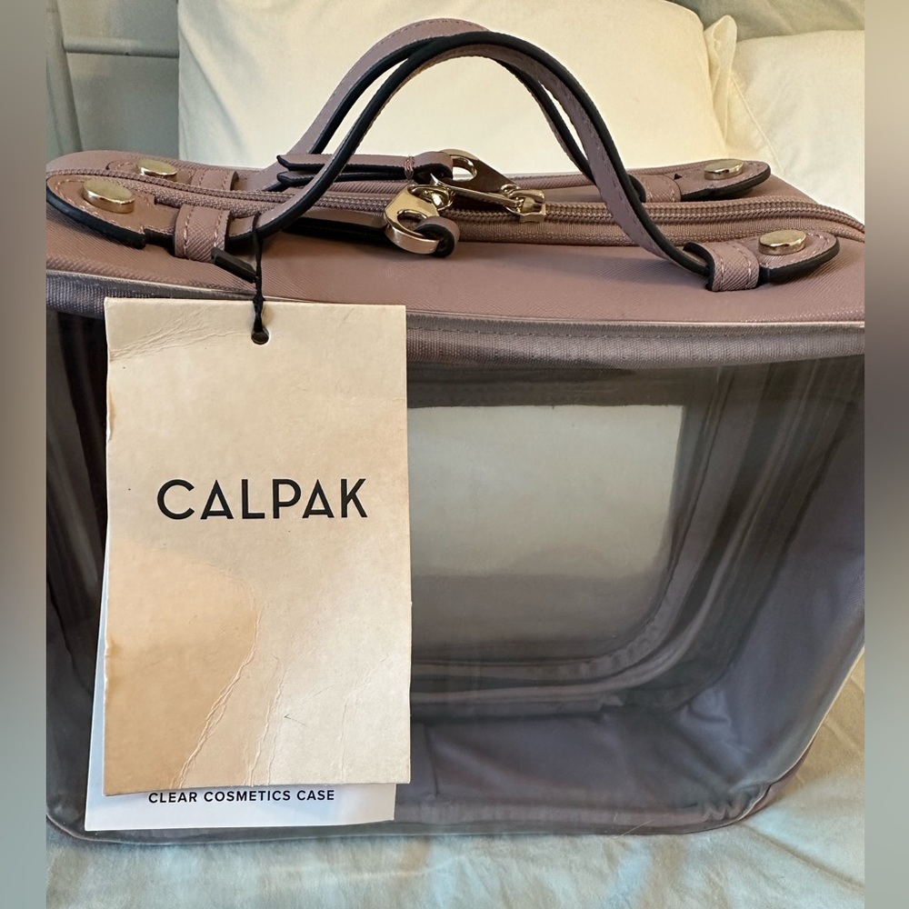 Calpak Clear Cosmetics Case NWT Mauve, Large